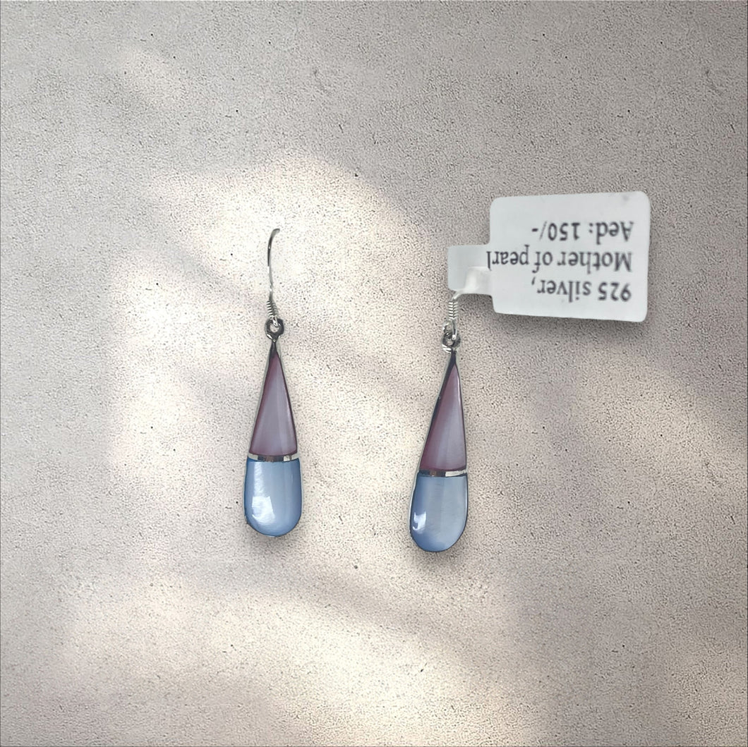 Mother of pearl drop earrings.